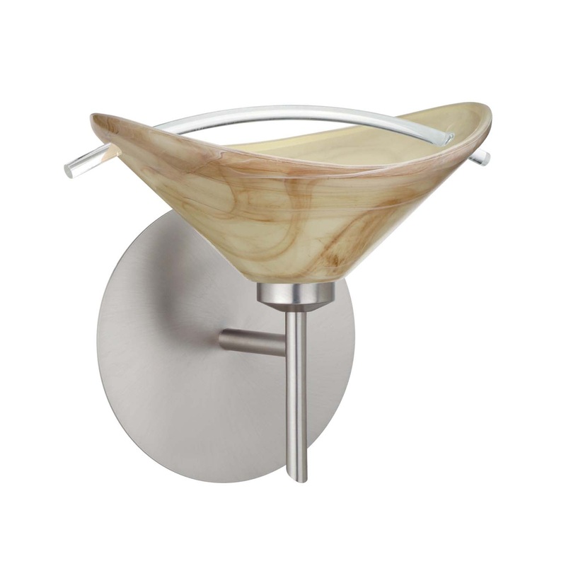 Besa 1SW-181305-SN Hoppi One Light Wall Sconce Satin Nickel