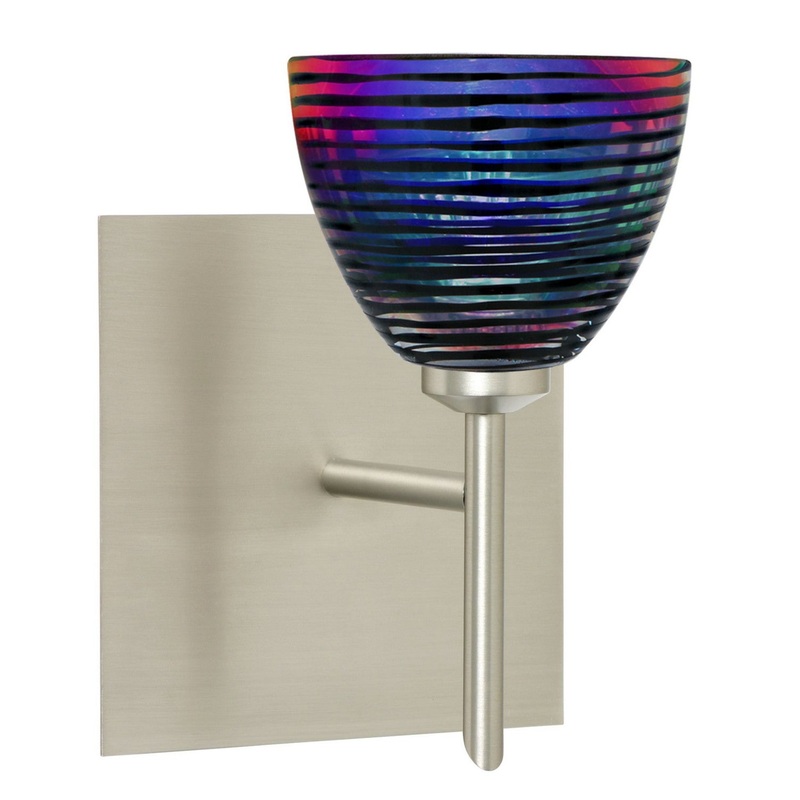 Besa 1SW-1858DW-SN-SQ Divi One Light Wall Sconce Satin Nickel