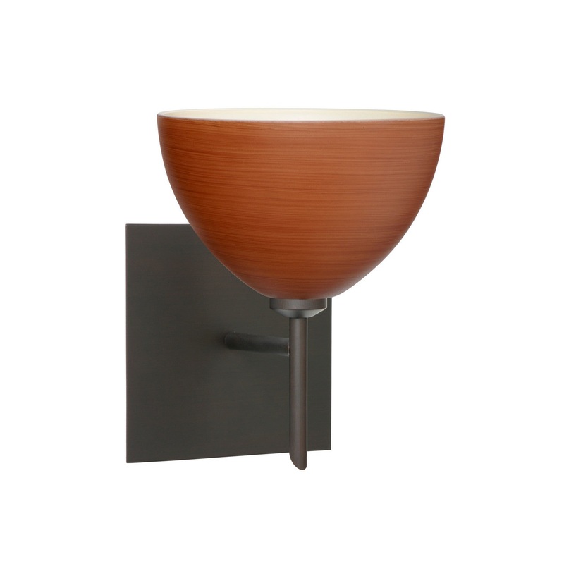 Besa 1SW-4679CH-BR-SQ Brella One Light Wall Sconce Bronze