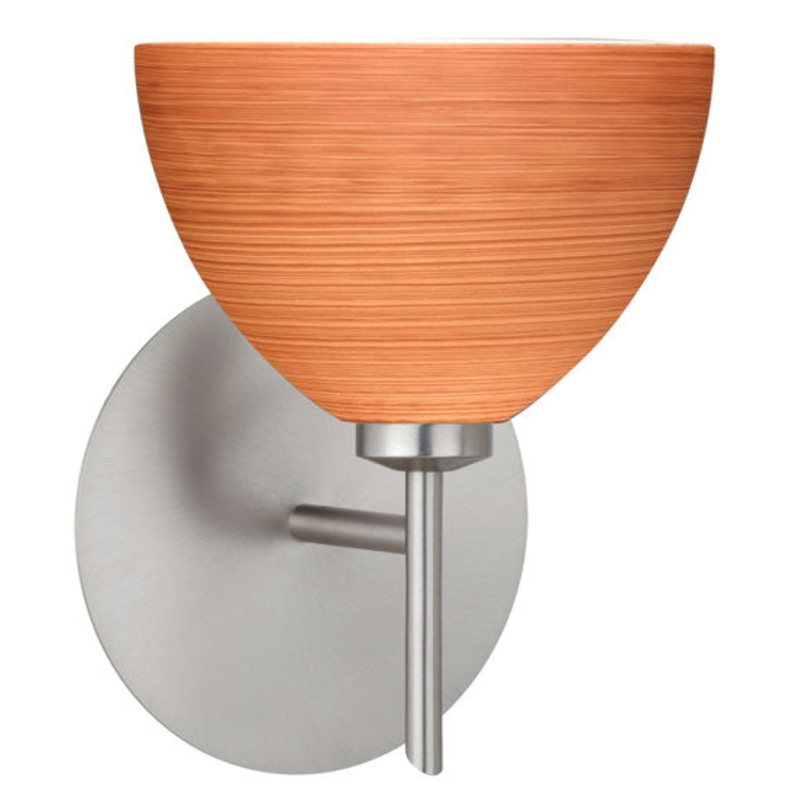 Besa 1SW-4679CH-SN Brella One Light Wall Sconce Satin Nickel