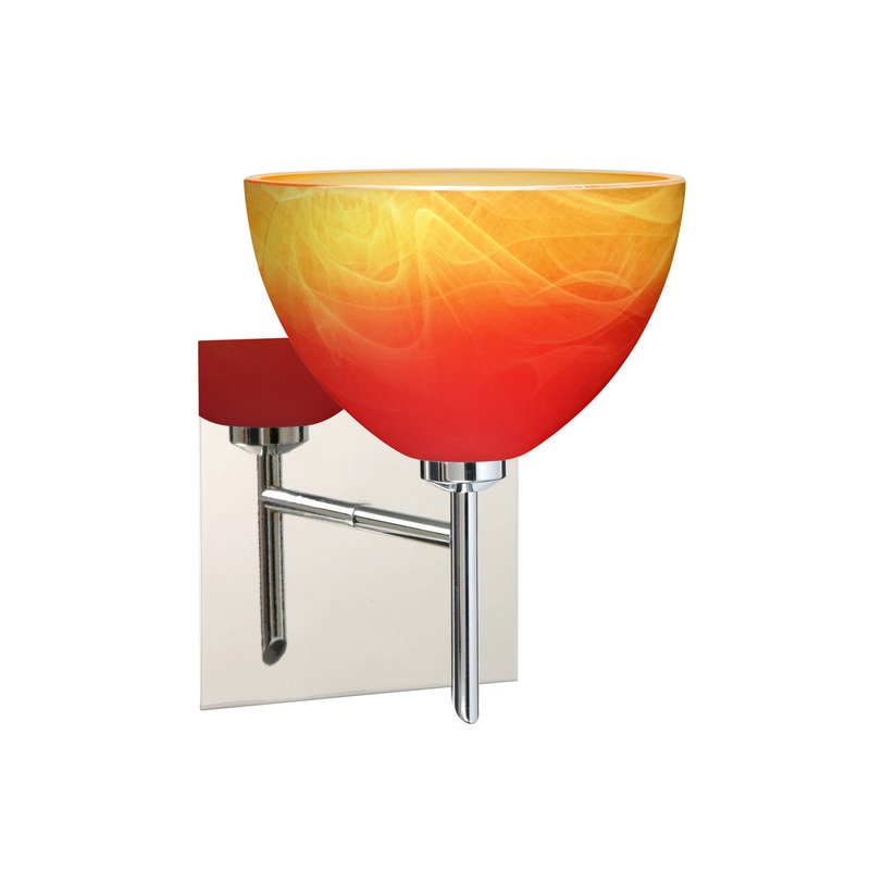 Besa 1SW-4679SL-CR-SQ Brella One Light Wall Sconce Chrome