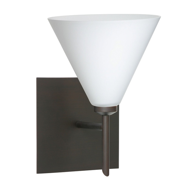 Besa 1SW-512107-BR-SQ Kani One Light Wall Sconce Bronze (Discontinued)