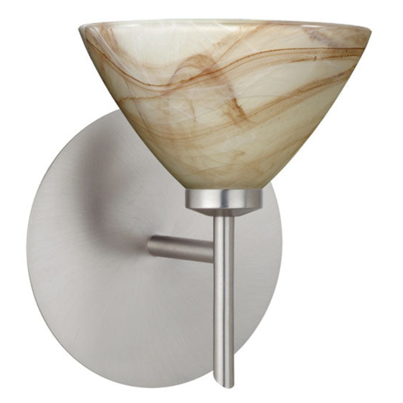 Besa 1SW-174383-SN Domi One Light Wall Sconce Satin Nickel