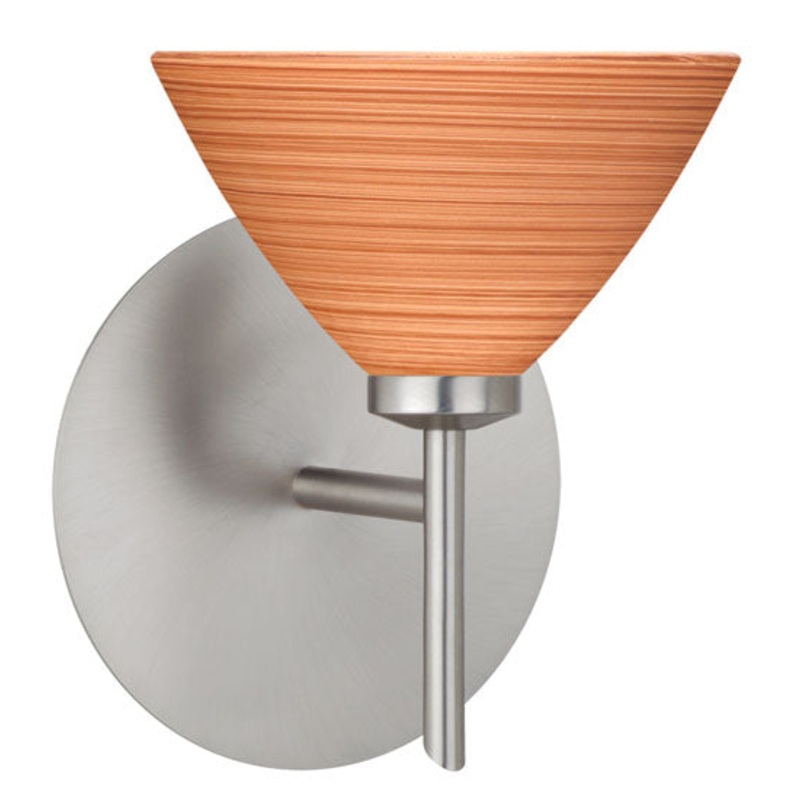 Besa 1SW-1743CH-SN Domi One Light Wall Sconce Satin Nickel