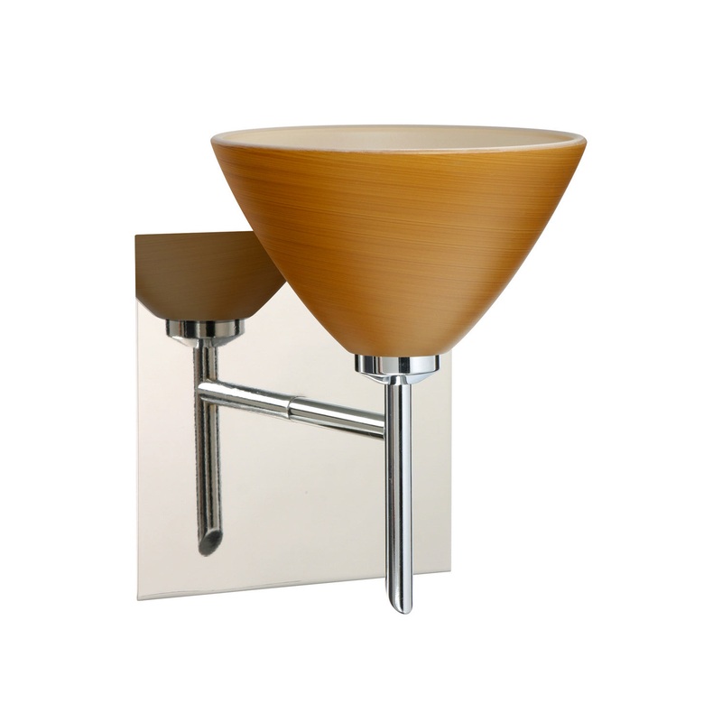 Besa 1SW-1743OK-CR-SQ Domi One Light Wall Sconce Chrome