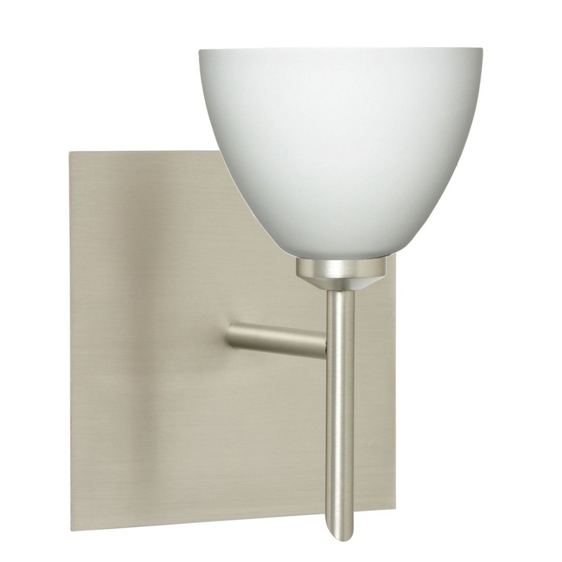 Besa 1SW-185807-SN-SQ Divi One Light Wall Sconce Satin Nickel