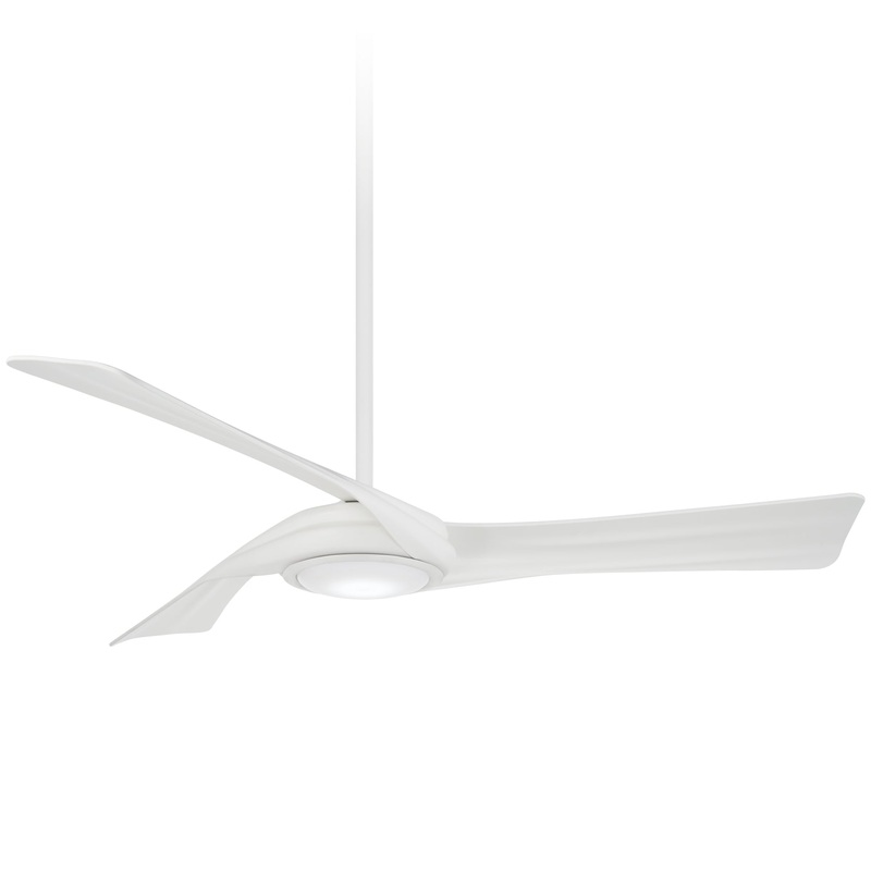 Minka-Aire F714L-WHF Curl 60" Ceiling Fan, Flat White