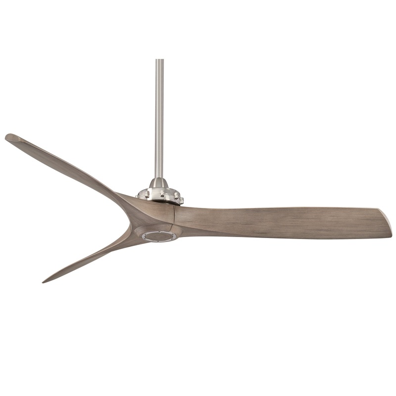 Minka-Aire F853-BN/AMP Aviation 60" Ceiling Fan, Brushed Nickel/Ash Maple