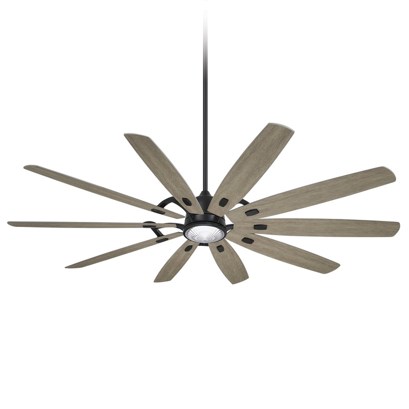 Minka-Aire F865L-CL/SG Barn H2O 84" Ceiling Fan, Coal