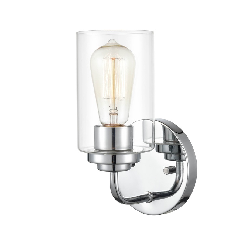Shoppers Lighting BB4021-CH 1-Light Wall/Bath Fixture, Chrome Finish