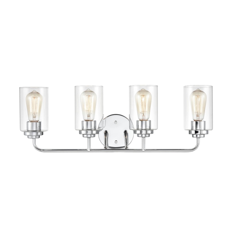 Shoppers Lighting BB4024-CH 4-Light Wall/Bath Fixture, Chrome Finish