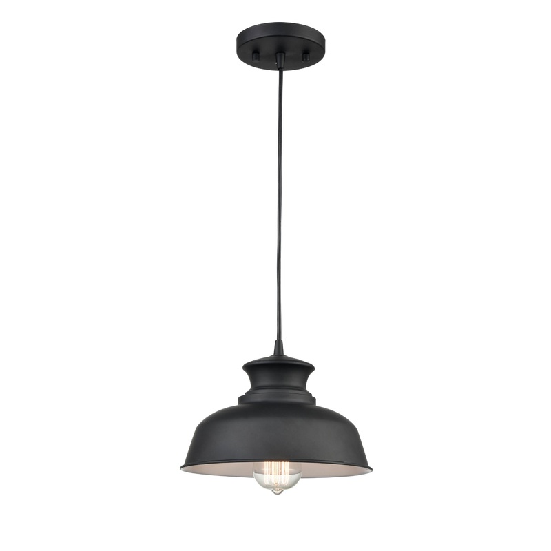 Shoppers Lighting PD2061-MB 1-Light Mini-Pendant, Matte Black Finish