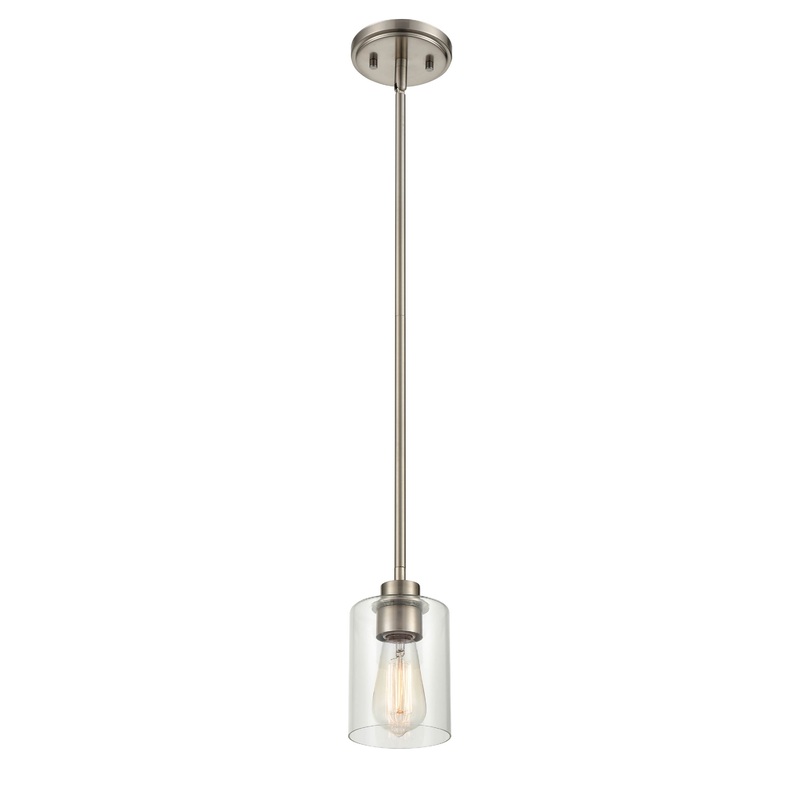 Shoppers Lighting PD2311-BN 1-Light Mini-Pendant, Brushed Nickel Finish
