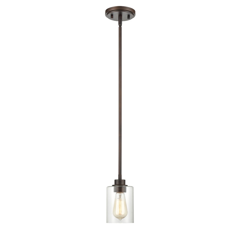 Shoppers Lighting PD2311-RBZ 1-Light Mini-Pendant, Rubbed Bronze Finish