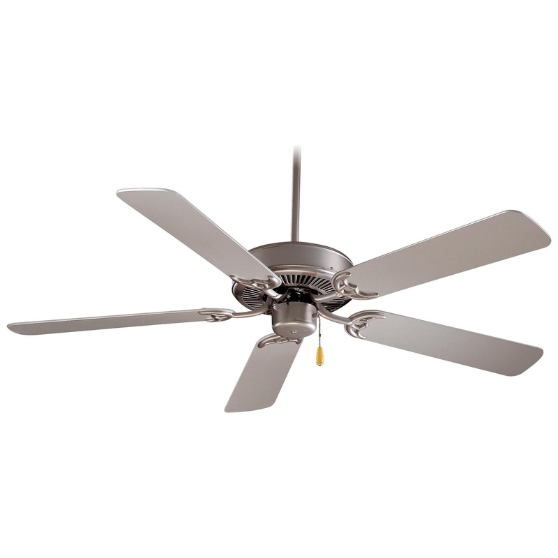 Minka-Aire F547-BS Contractor 52" Ceiling Fan, Brushed Steel