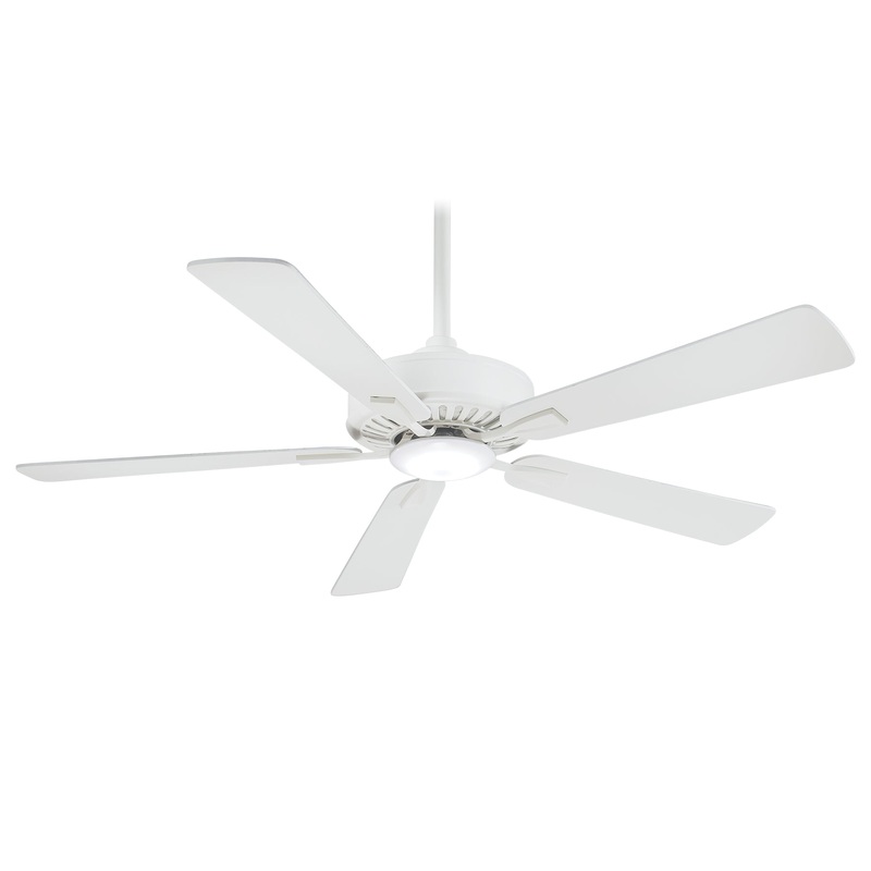 Minka-Aire F556L-WH Contractor Plus LED 52" Ceiling Fan, White