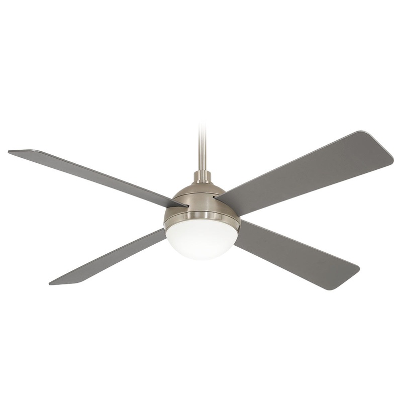 Minka-Aire F623L-BS/BN Orb LED 54" Ceiling Fan, Brushed Steel W/ Brushed Nickel