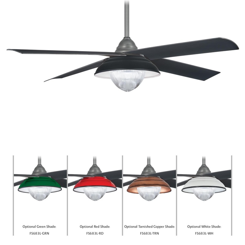 Minka-Aire F683L-GI Shade - LED 56 Inch Ceiling Fan, Grey Iron Finish (Discontinued)