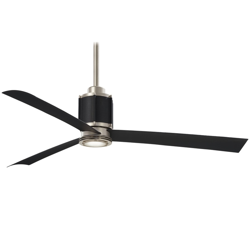 Minka-Aire F736L-BS/SDBK Gear 54" Ceiling Fan, Brushed Steel/Sand Black (Discontinued)