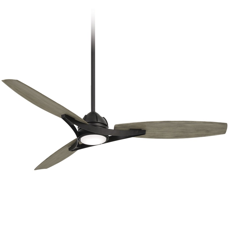 Minka-Aire F742L-CL/SG Molino LED 65" Ceiling Fan, Coal