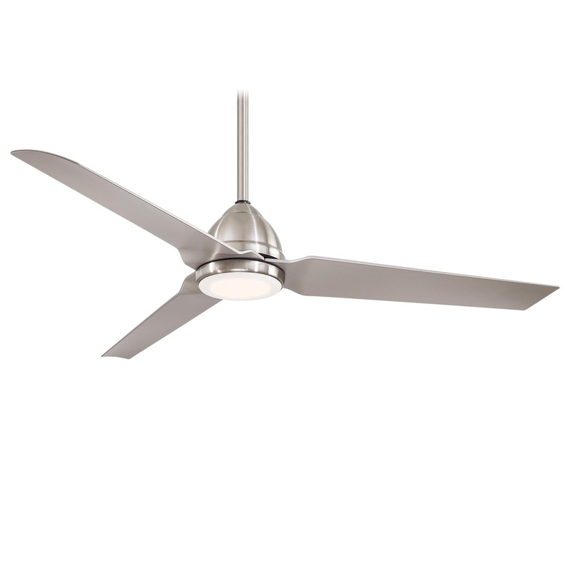 Minka-Aire F753L-BNW Java LED 54" Ceiling Fan, Brushed Nickel Wet