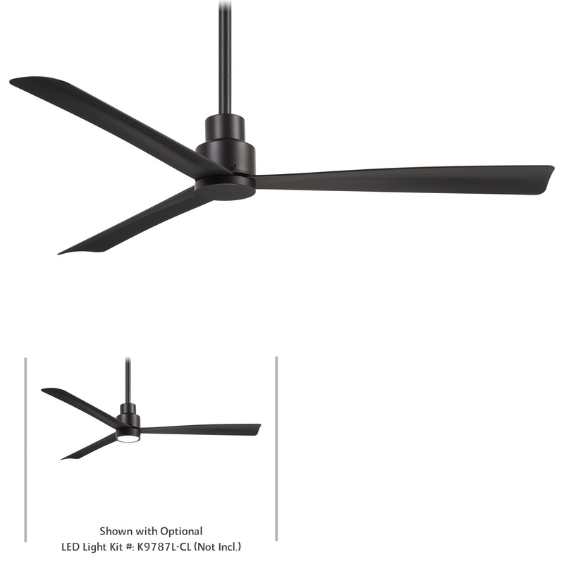 Minka-Aire F786-CL Simple 44" Ceiling Fan, Coal