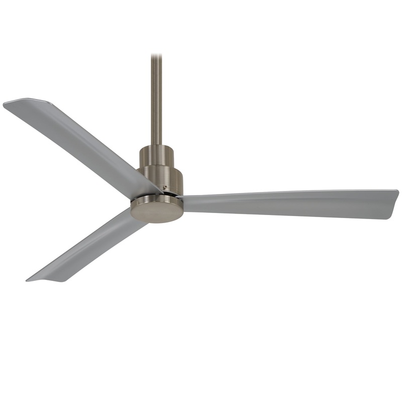 Minka-Aire F787-BNW Simple 52" Ceiling Fan, Brushed Nickel Wet