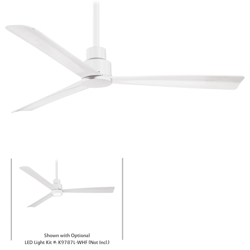 Minka-Aire F787-WHF Simple 52" Ceiling Fan, Flat White