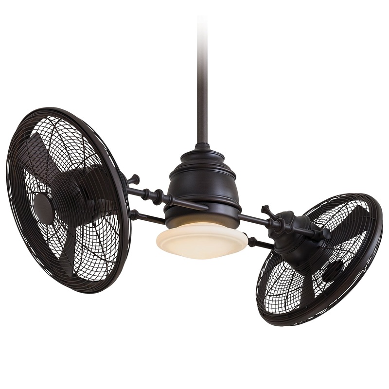 Minka-Aire F802L-KA Vintage Gryo LED 42" Performance Fan, Kocoa