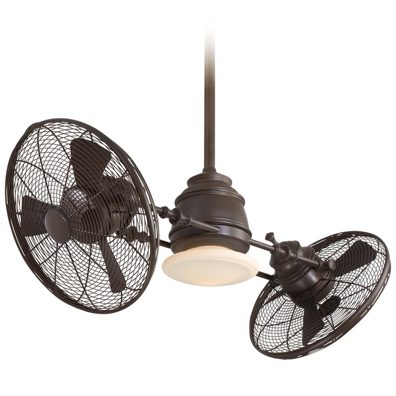 Minka-Aire F802L-ORB Vintage Gyro LED 42" Performance Fan, Oil Rubbed Bronze