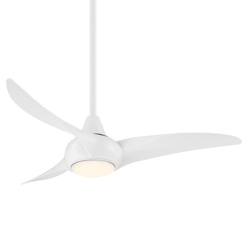 Minka-Aire F845-WH Light Wave 44" Ceiling Fan, White