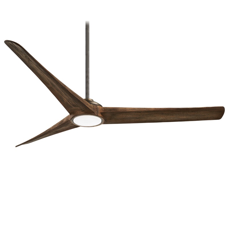 Minka-Aire F847L-HBZ/AW Timber 84" Ceiling Fan, Heirloom Bronze/Aged Boardwalk