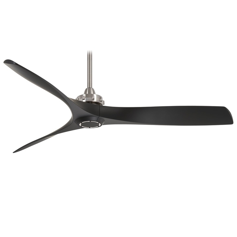 Minka-Aire F853-BN/CL Aviation 60" Ceiling Fan, Brushed Nickel/Coal