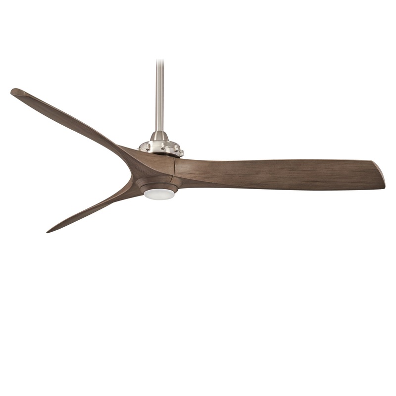 Minka-Aire F853L-BN/AMP Aviation LED 60" Ceiling Fan, Brushed Nickel