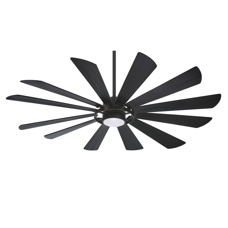 Minka-Aire F870L-TCL Windmolen 65" Ceiling Fan, Textured Coal