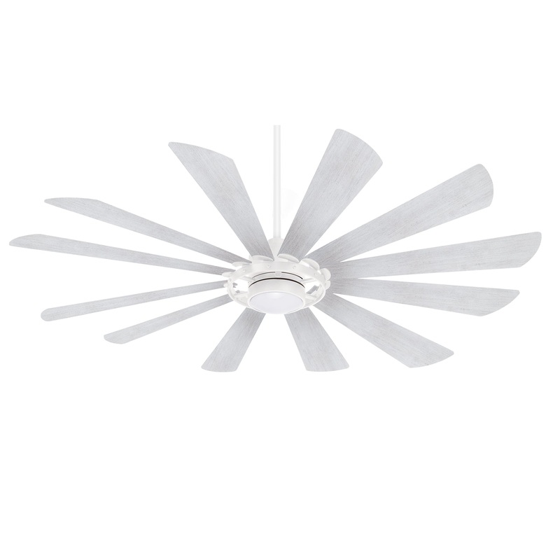 Minka-Aire F870L-TW Windmolen 65" Ceiling Fan, Textured White