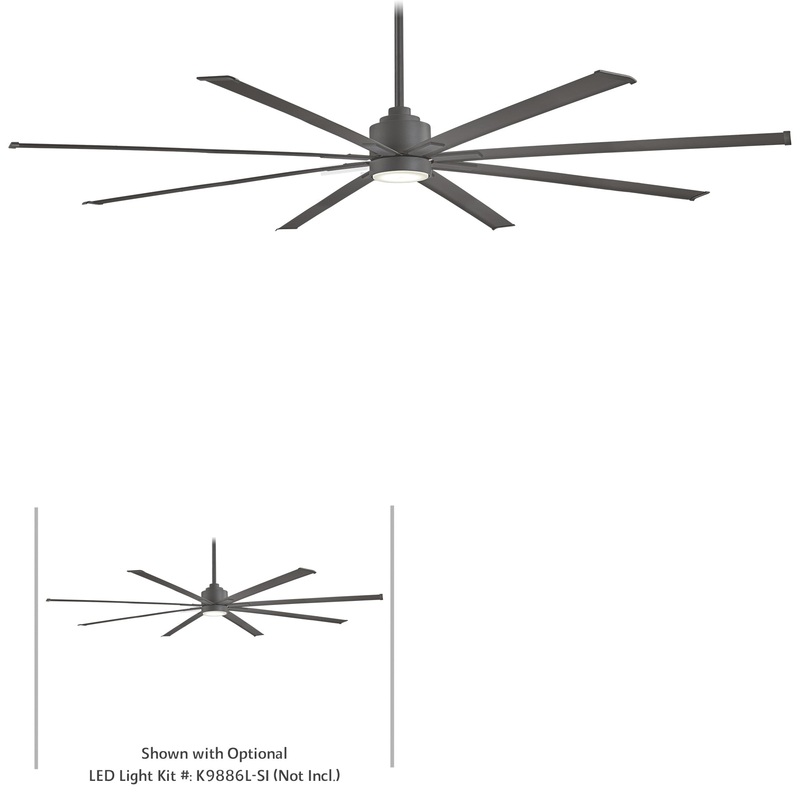 Minka-Aire F896-84-SI Xtreme H2O 84" Outdoor Ceiling Fan, Smoked Iron