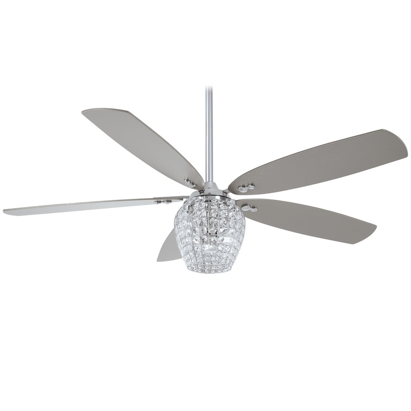 Minka-Aire F902L-CH Bling 56" Ceiling Fan, Chrome