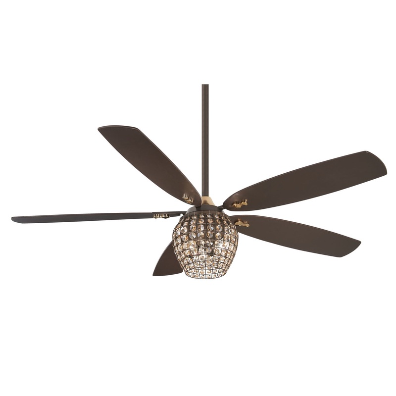 Minka-Aire F902L-ORB Bling 56" Ceiling Fan, Oil Rubbed Bronze