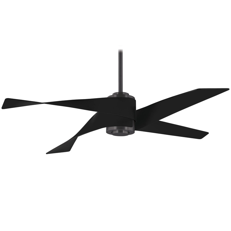 Minka-Aire F903L-GM/MBK Artemis IV 64" Ceiling Fan, Gun Metal/Matte Black