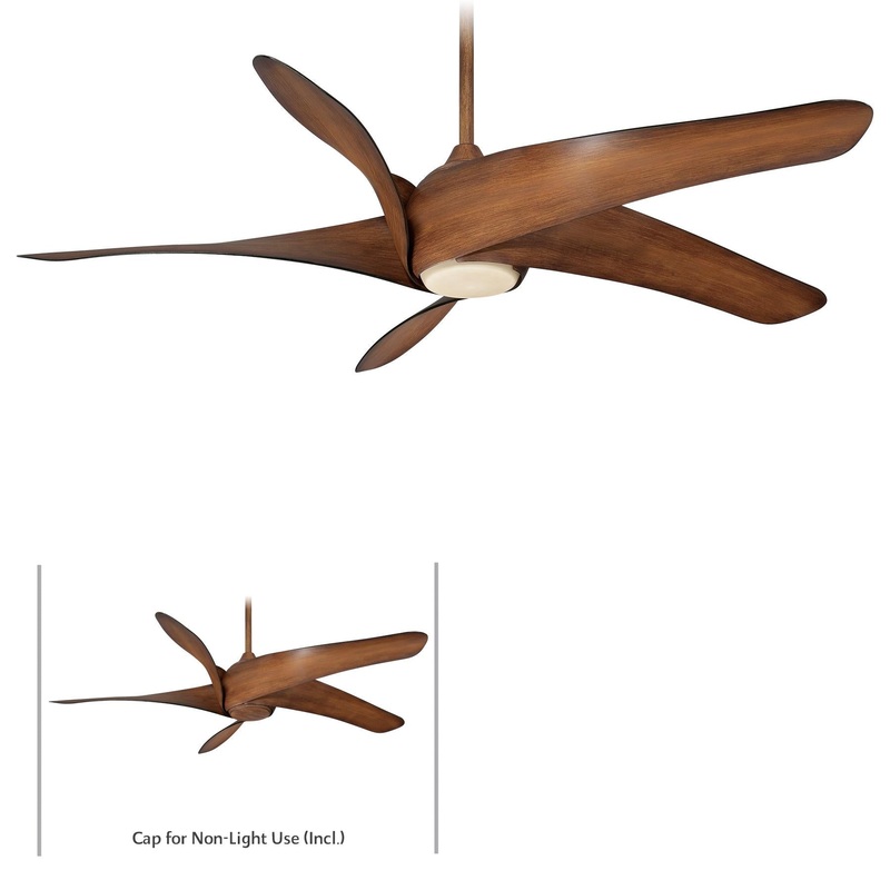 Minka-Aire F905L-DK Artemis XL5 LED 62" Ceiling Fan, Distressed Koa
