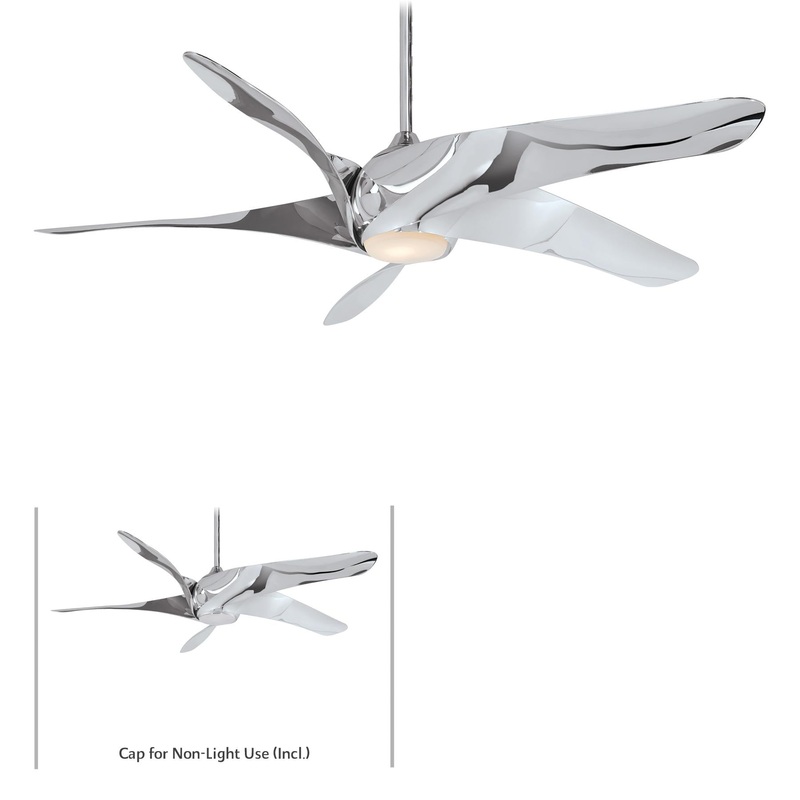 Minka-Aire F905L-LN Artemis XL5 LED 62" Ceiling Fan, Liquid Nickel
