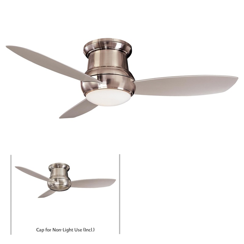 Minka-Aire F474L-BNW Concept II Wet LED 52" Ceiling Fan, Brushed Nickel Wet