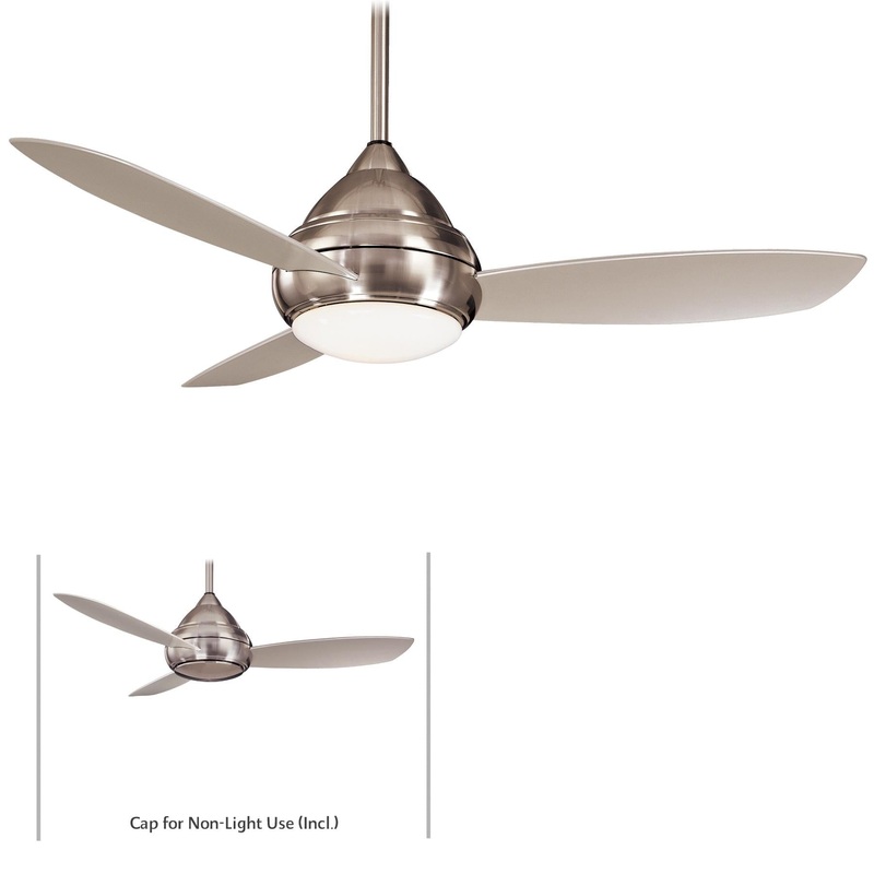 Minka-Aire F476L-BNW Concept L Wet LED 52" Ceiling Fan, Brushed Nickel Wet