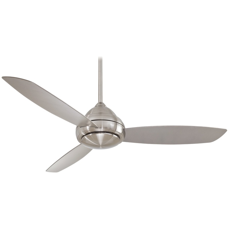 Minka-Aire F477L-BNW Concept L Wet LED 58" Ceiling Fan, Brushed Nickel Wet
