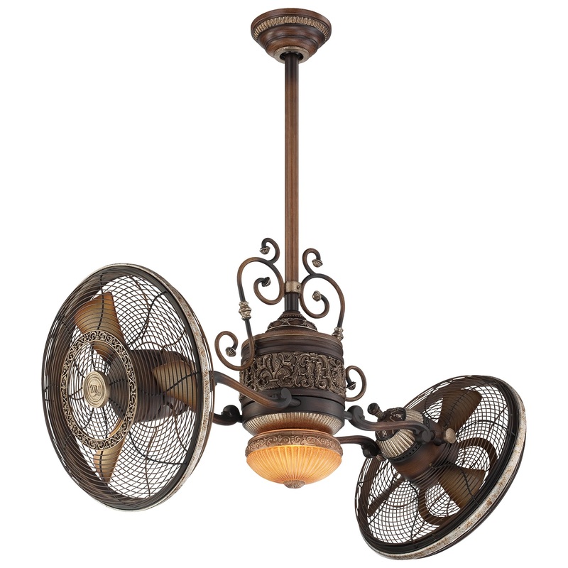 Minka-Aire F502L-BCW Traditional Gryo LED 42"Performance Fan, Belcaro Walnut