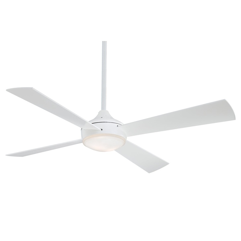 Minka-Aire F521L-WHF Aluma LED 52" Ceiling Fan, Flat White