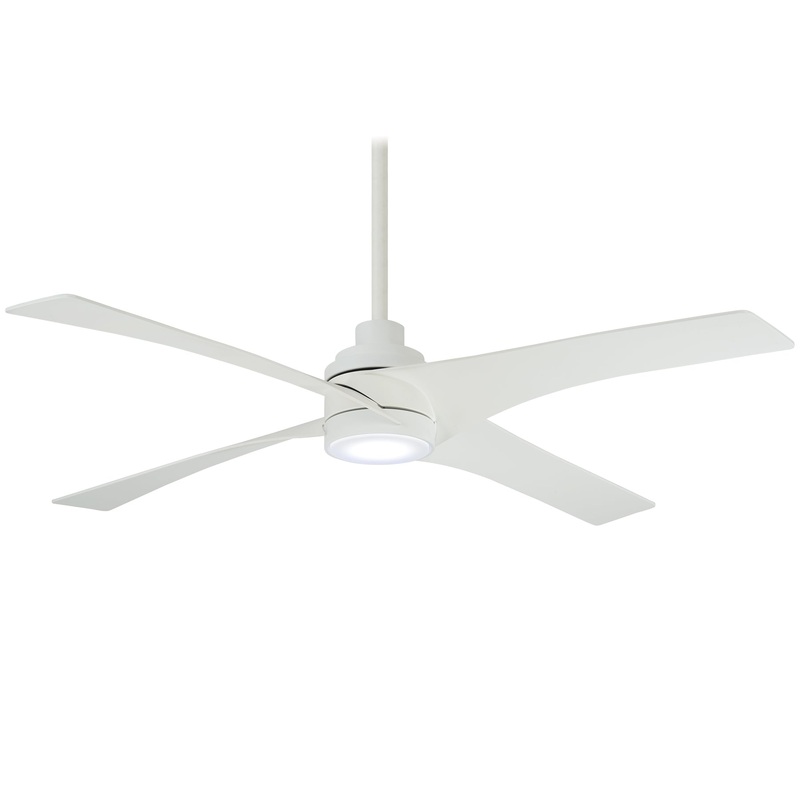 Minka-Aire F543L-WHF Swept 56" Ceiling Fan, Flat White