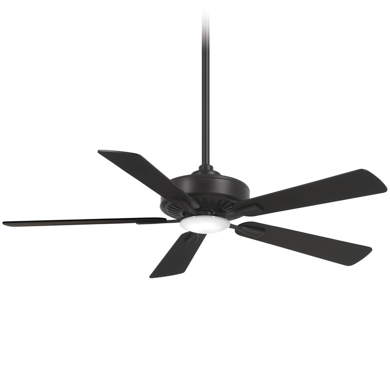 Minka-Aire F556L-CL Contractor LED 52" Ceiling Fan, Coal