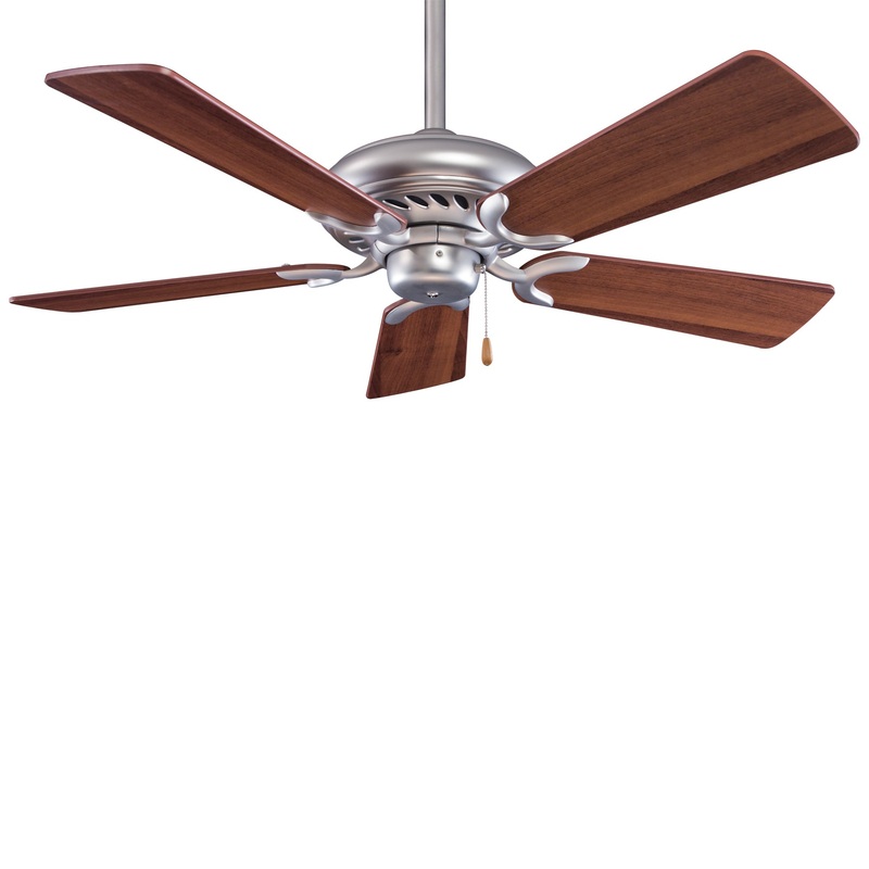 Minka-Aire F563-BS/DW Supra 44" Ceiling Fan, Brushed Steel W/ Dark Walnut